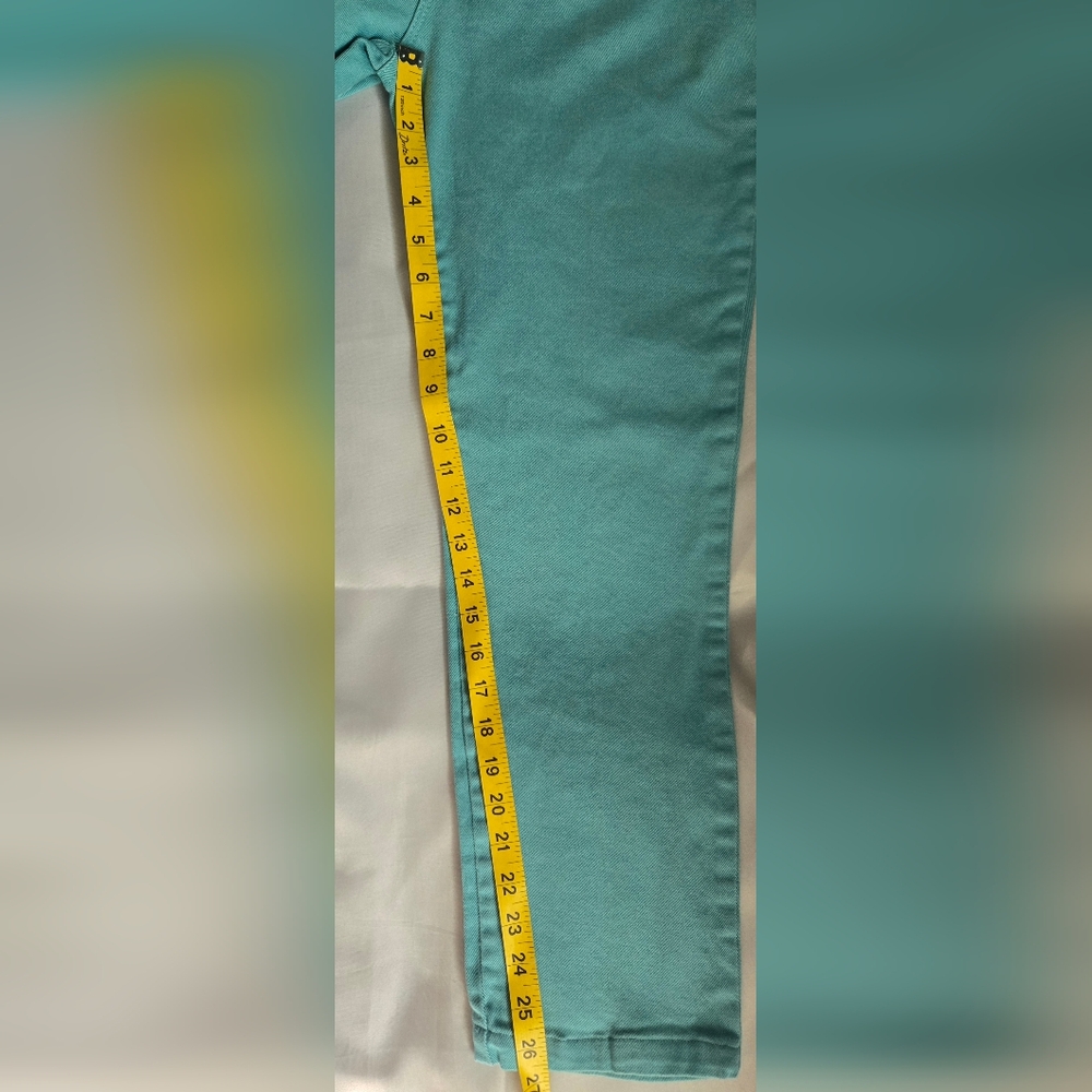 Gloria Vanderbilt Amanda Jeans Sz 4P  High Rise Straight Leg Turquoise Color - Picture 9 of 9
